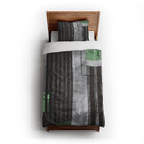 Gordian Dark Green twin-xl - cotton - White Backing