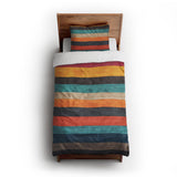 Brush Stripes Multicolor twin-xl - cotton - White Backing