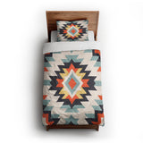 Dakota Blue & Orange twin-xl - cotton - White Backing