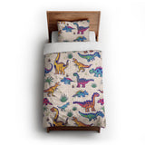 Doodle Dinos twin-xl - cotton - White Backing