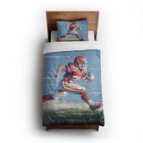 8 Bit Running Back twin-xl - cotton - White Backing