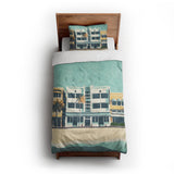Art Deco Beach twin-xl - cotton - White Backing