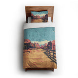 Southwestern Ghost Town twin-xl - cotton - White Backing