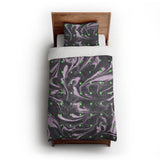 Acid Burn Purple & Green twin-xl - cotton - White Backing