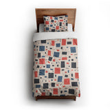 Geometric Confetti Blue & Red twin-xl - cotton - White Backing