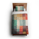 Polyphony Multicolor Earthtone twin-xl - cotton - White Backing