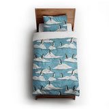 Arctic Penguins twin-xl - cotton - White Backing
