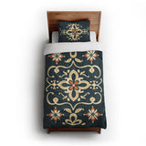 Vanessa Blue & Gold twin-xl - cotton - White Backing