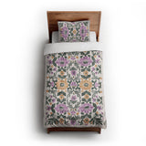 Corriana Green & Purple twin-xl - cotton - White Backing