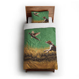 That Dog'll Hunt Green twin-xl - cotton - White Backing