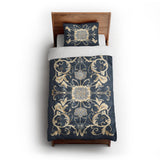 Belinda Navy & Ivory twin-xl - cotton - White Backing