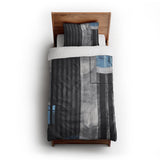 Gordian Dark Blue twin-xl - cotton - White Backing