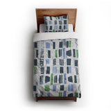 Milo Blue & Green twin-xl - cotton - White Backing
