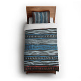 Delsin Blue & Black twin-xl - cotton - White Backing