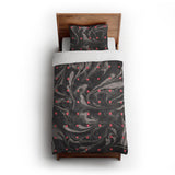 Acid Burn Greige & Infrared twin-xl - cotton - White Backing