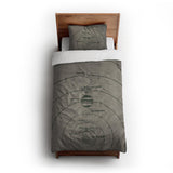 Solar System Taupe & Forest twin-xl - cotton - White Backing