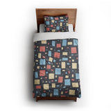 Geometric Confetti Twilight twin-xl - cotton - White Backing