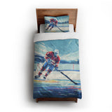 8 Bit Pond Hockey twin-xl - cotton - White Backing