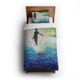 Hawaii Surfer by Charles Bartlett twin-xl - cotton - White Backing