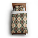 Spokane Sage Green & Taupe twin-xl - cotton - White Backing