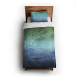 Micah Watercolor Blue & Green twin-xl - cotton - White Backing