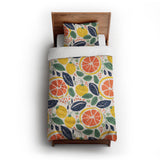 Pamplemousse and Bay Leaf twin-xl - cotton - White Backing