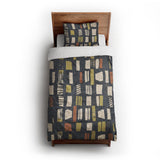 Milo Navy Lime & Terracotta twin-xl - cotton - White Backing