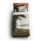 Old Hemlocks by Louis K Harlow twin-xl - cotton - White Backing