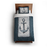Coastal Anchor twin-xl - cotton - White Backing