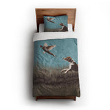That Dog'll Hunt Blue twin-xl - cotton - White Backing