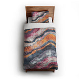 Helga Blue & Purple twin-xl - cotton - White Backing