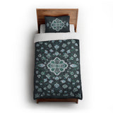Fenwick Navy & Green twin-xl - cotton - White Backing