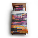 Raheem Orange & Purple twin-xl - cotton - White Backing
