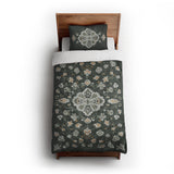 Fenwick Green & Orange twin-xl - cotton - White Backing