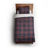 Buffalo Plaid Maroon & Navy twin-xl - cotton - White Backing