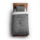 Solar System Grey & Black twin-xl - cotton - White Backing