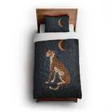 Night Cheetah twin-xl - cotton - White Backing