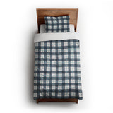 Wallace Plaid Blue & Teal twin-xl - cotton - White Backing