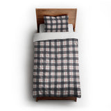 Wallace Plaid Navy & Red twin-xl - cotton - White Backing