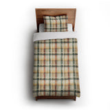 Madras Plaid Taupe Green in Twin XL (68" x 92") Size