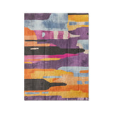 Raheem Orange & Purple in Twin XL (68" x 92") Size