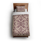 Floranna Ivory & Wine in Twin XL (68" x 92") Size