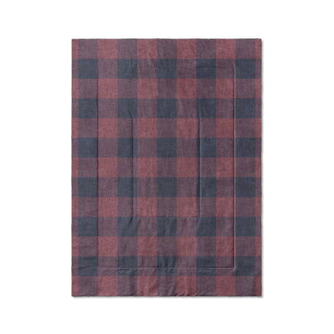 Buffalo Plaid Maroon & Navy in Twin XL (68" x 92") Size