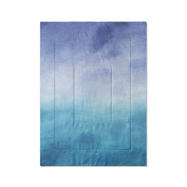 Micah Watercolor Blue & Teal in Twin XL (68" x 92") Size