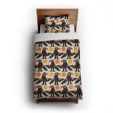 Tribal Birds Ivory in Twin XL (68" x 92") Size