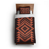 Reyno Orange & Maroon in Twin XL (68" x 92") Size