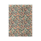 Pixel Mosaic Multicolor Earthtone in Twin XL (68" x 92") Size