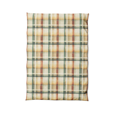 Madras Plaid Taupe Green in Twin XL (68" x 92") Size