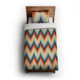 Firekaat Blue & Orange in Twin XL (68" x 92") Size