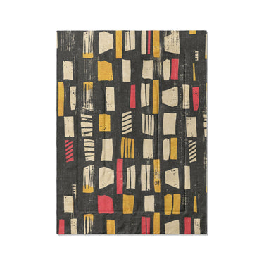 Milo Black, Red, & Yellow in Twin XL (68" x 92") Size